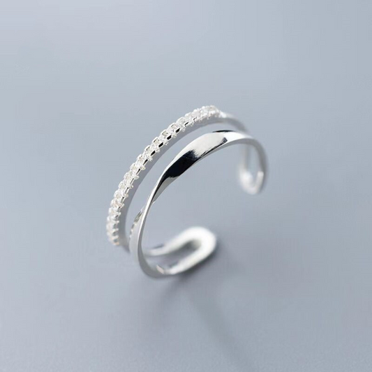 Bague réglable en argent 925