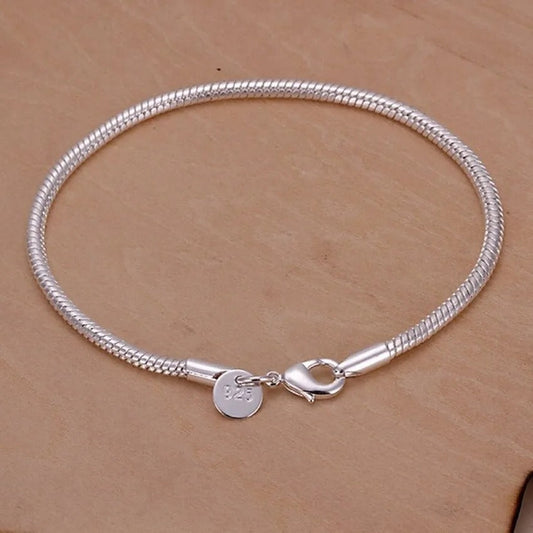 Bracelet simple en argent 925 avec chandelier simple