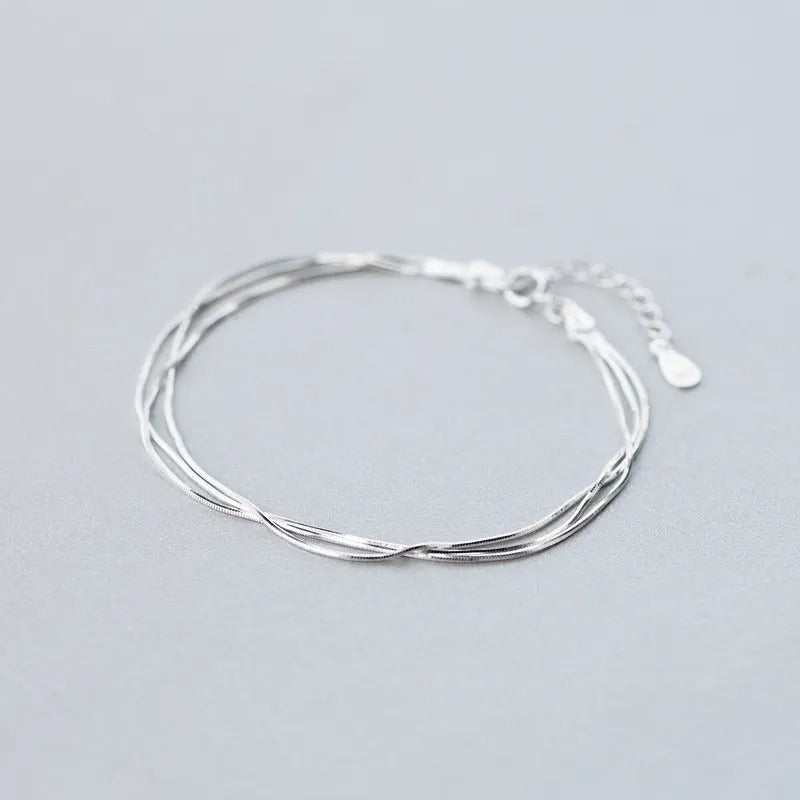 Bracelet fin et élégant en argent 925