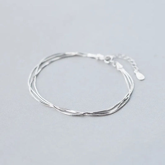 Bracelet fin et élégant en argent 925