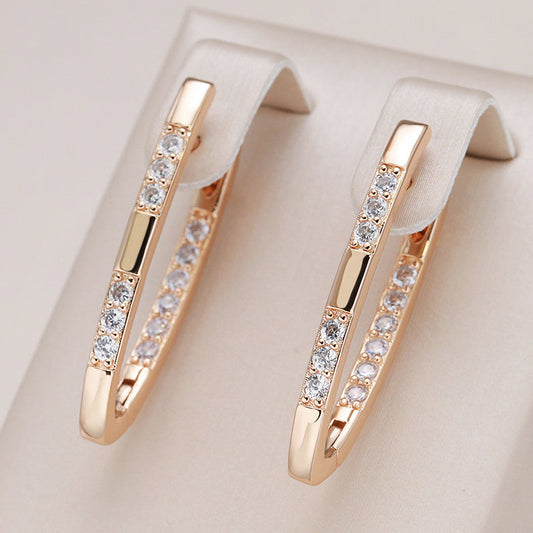 Boucles d'oreilles longues plaqué or 18 Carats