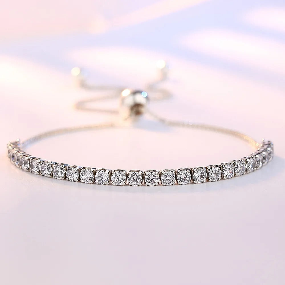 Magnifique bracelet en argent 925 et zirconium