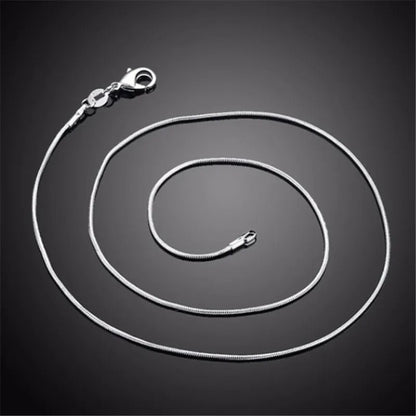 Collier à chaîne serpent simple en argent 925